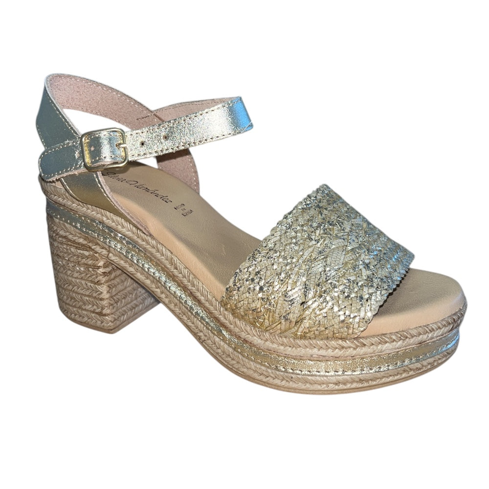 Pitillos 30210 Gold Heeled Sandals