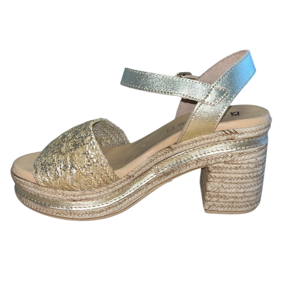 Pitillos 30210 Gold Heeled Sandals