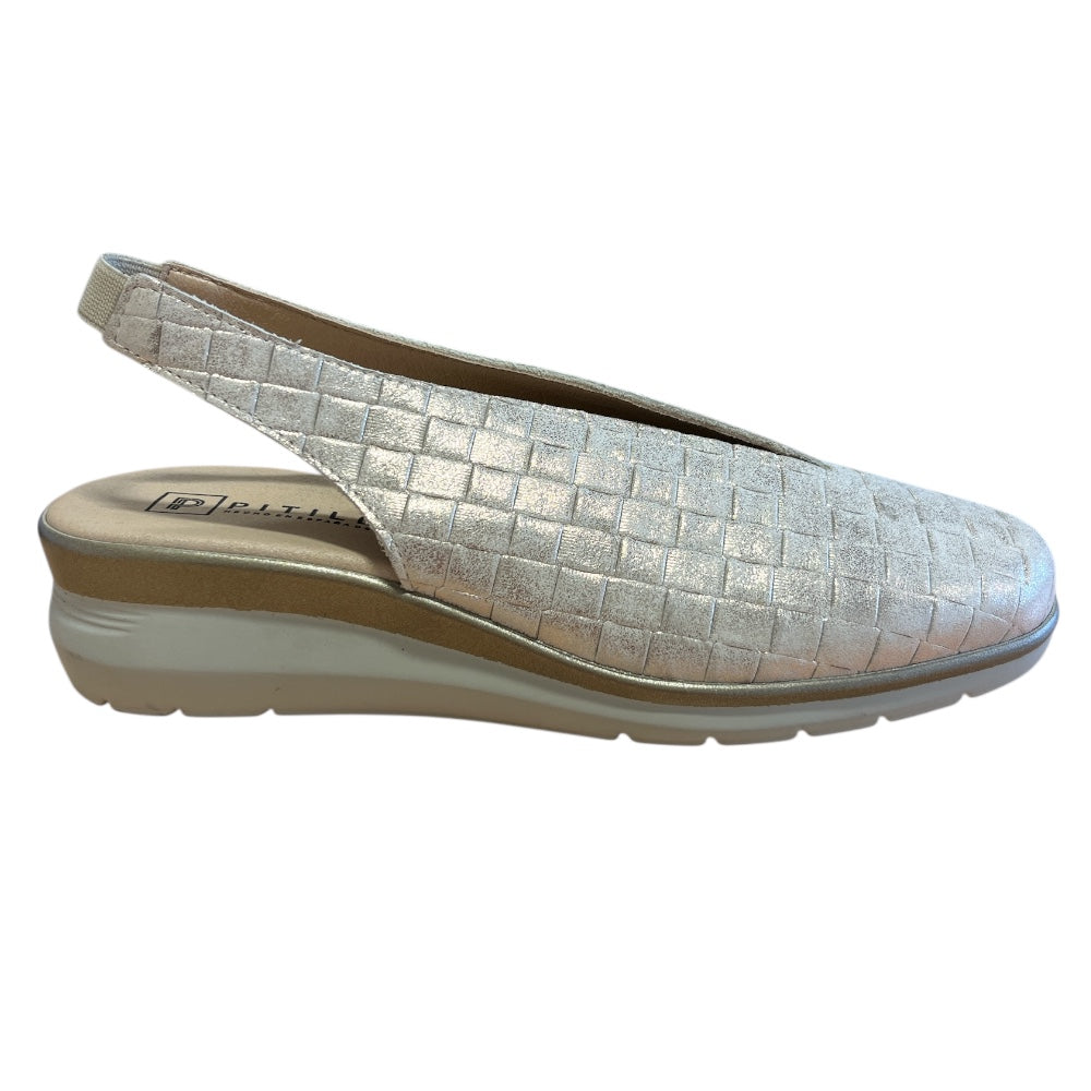 Pitillos 11.074 Gold Slingback Shoes