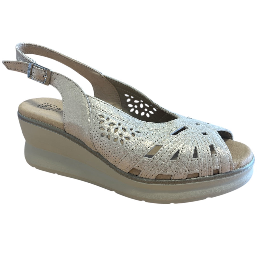 Pitillos 11.060 Gold Metallic Slingback Sandals