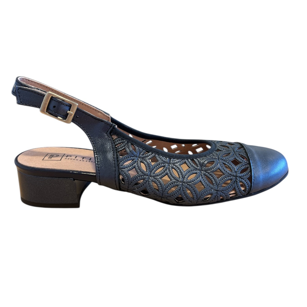 Pitillos 11.121 Navy Slingback Shoes