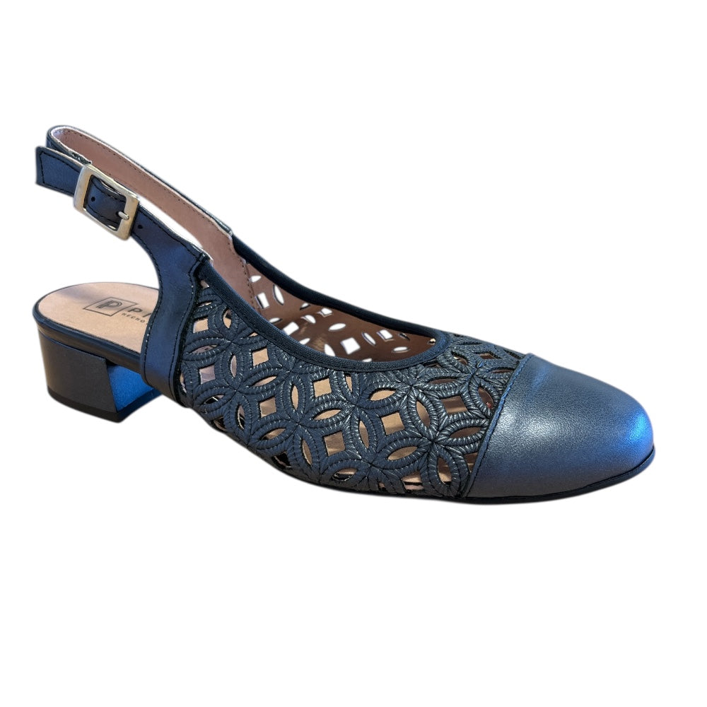 Pitillos 11.121 Navy Slingback Shoes