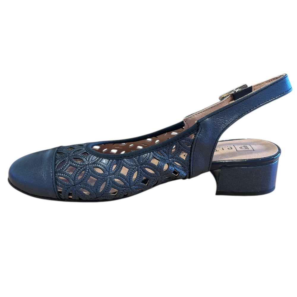 Pitillos 11.121 Navy Slingback Shoes