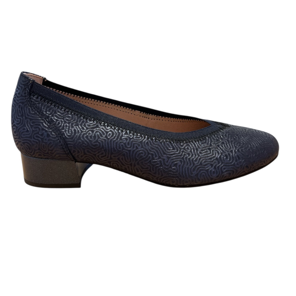 Pitillos 11.122 Navy Low Heel Court Shoes