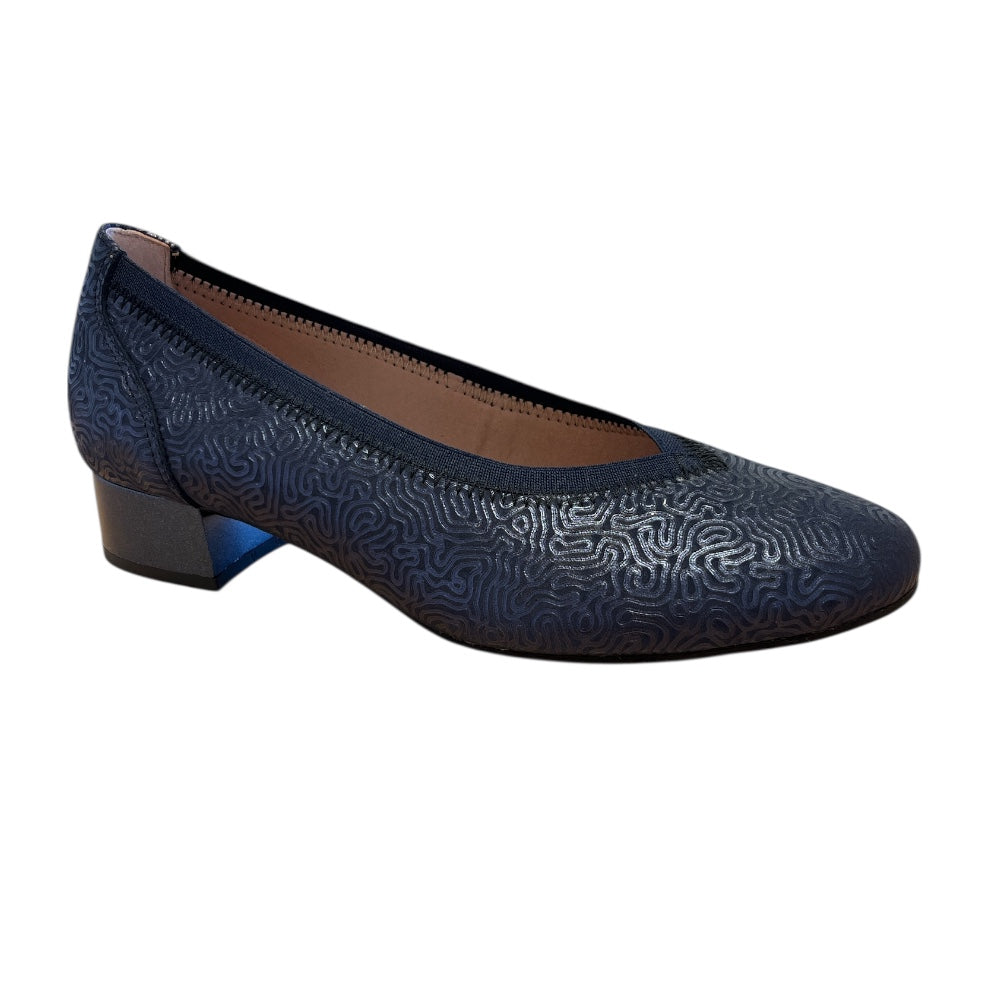Pitillos 11.122 Navy Low Heel Court Shoes