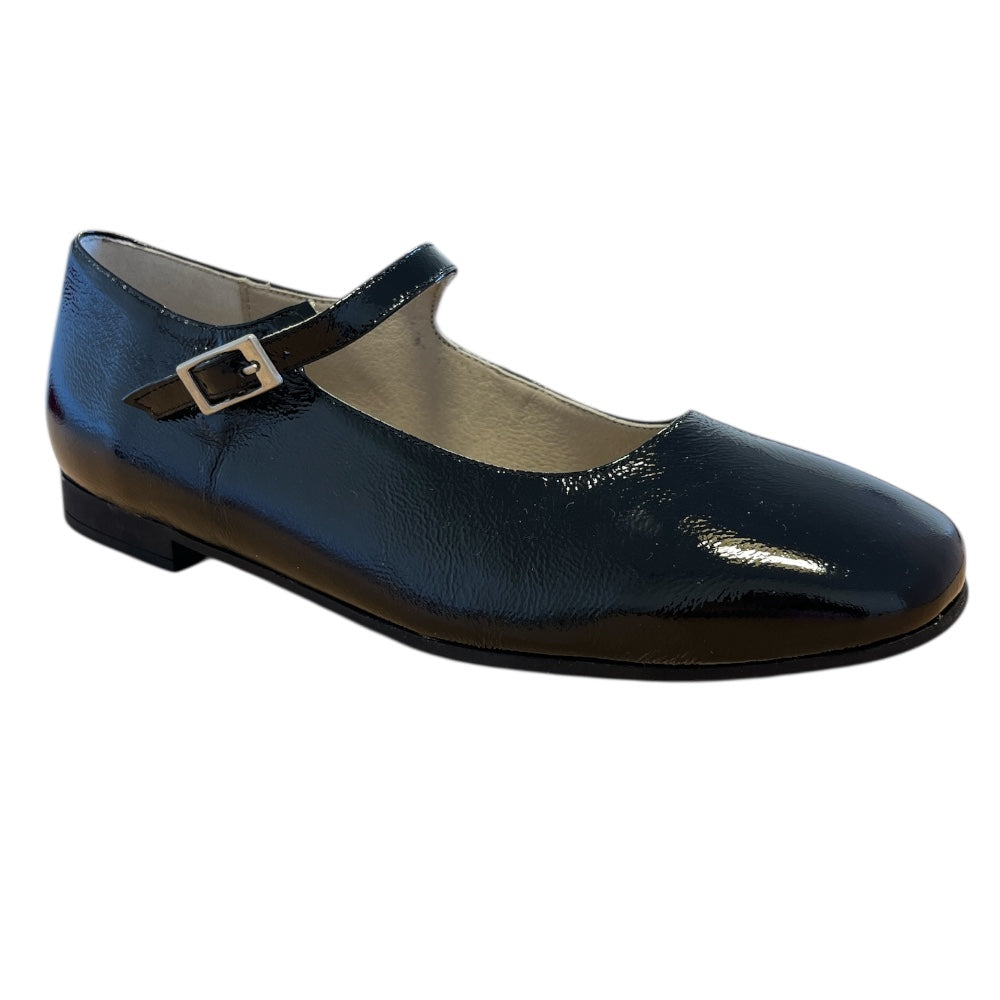 Pitillos Black Patent Flat Shoes