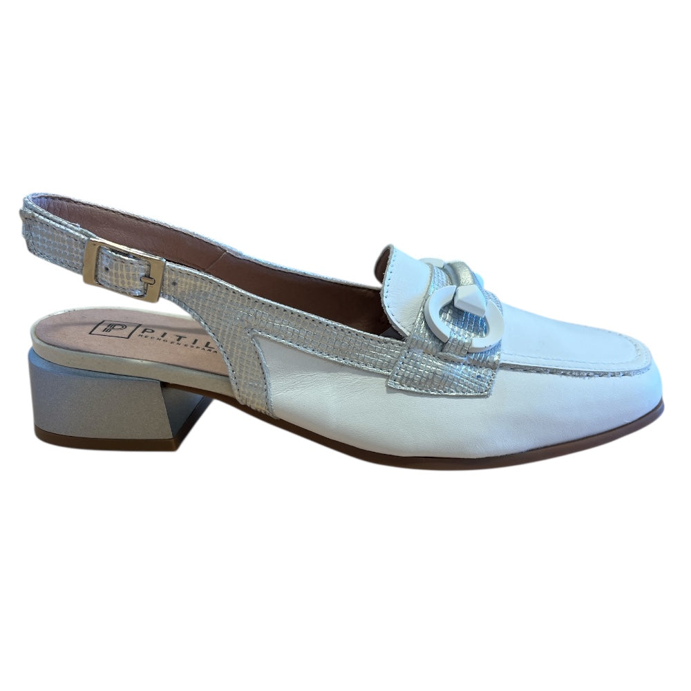 Pitillos 11.151 White Slingback Shoes