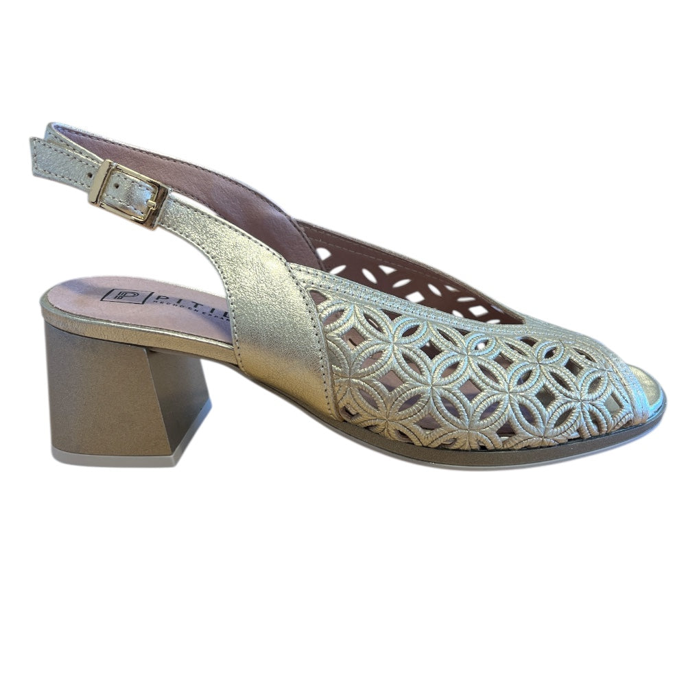 Pitillos 11.210 Gold Slingback Sandals