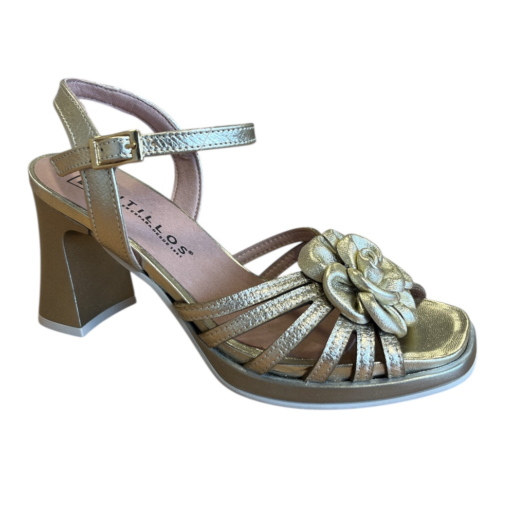 Pitillos 11.220 Gold Heeled Sandals
