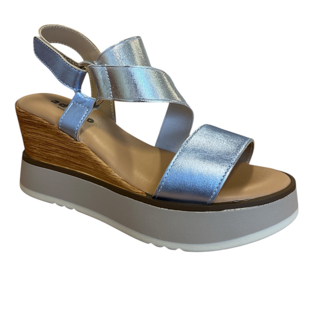 Adesso Bijou Iced Silver Wedge Sandals