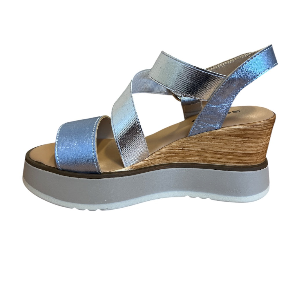Adesso Bijou Iced Silver Wedge Sandals