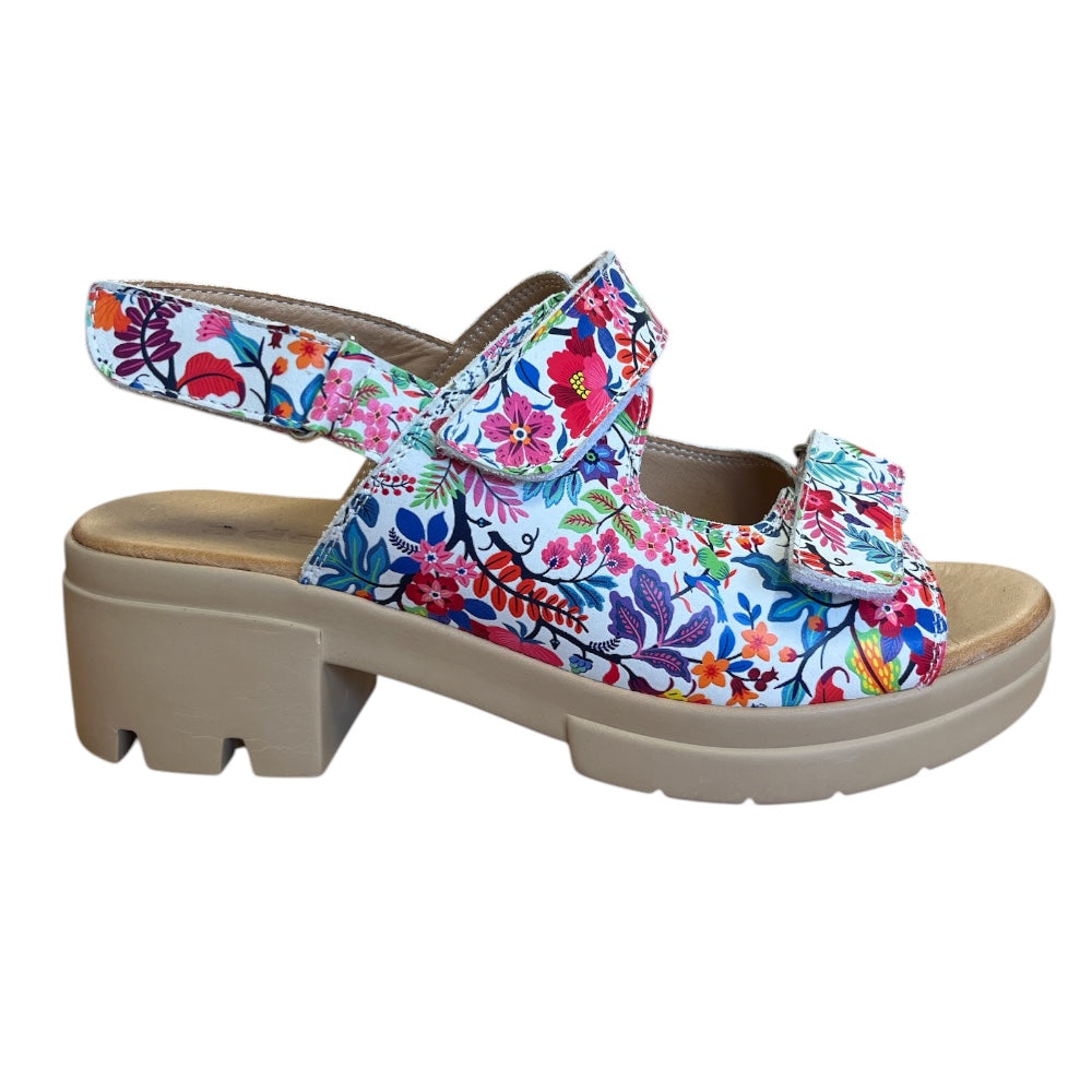 Adesso Laurel Tropical Print Heeled Sandals