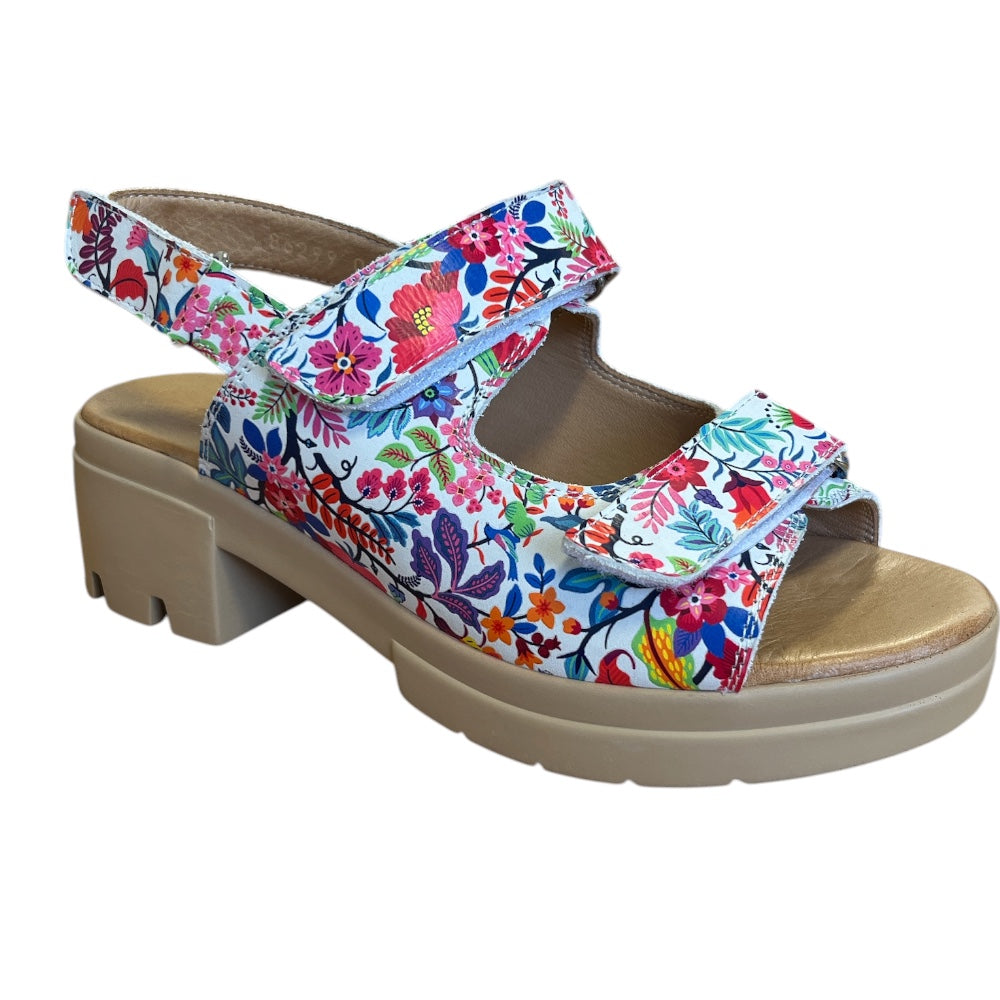 Adesso Laurel Tropical Print Heeled Sandals