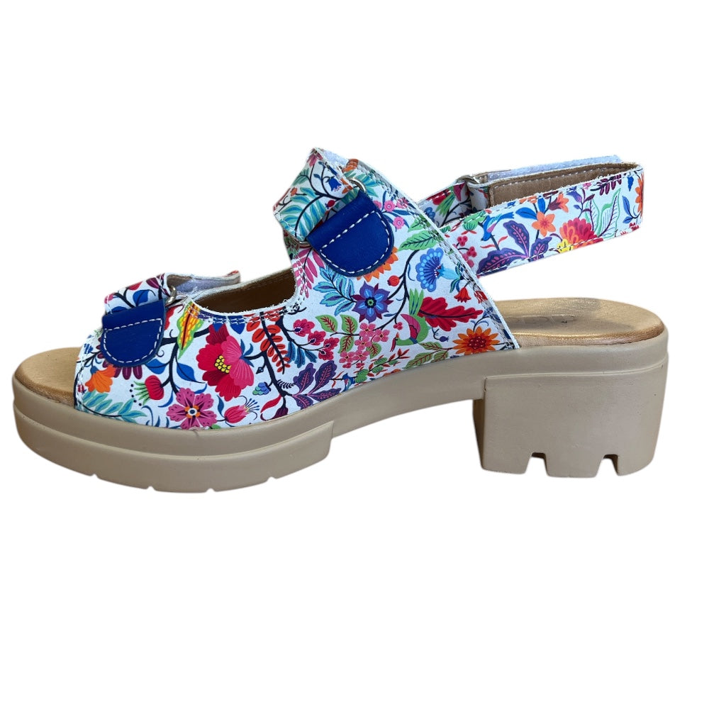 Adesso Laurel Tropical Print Heeled Sandals