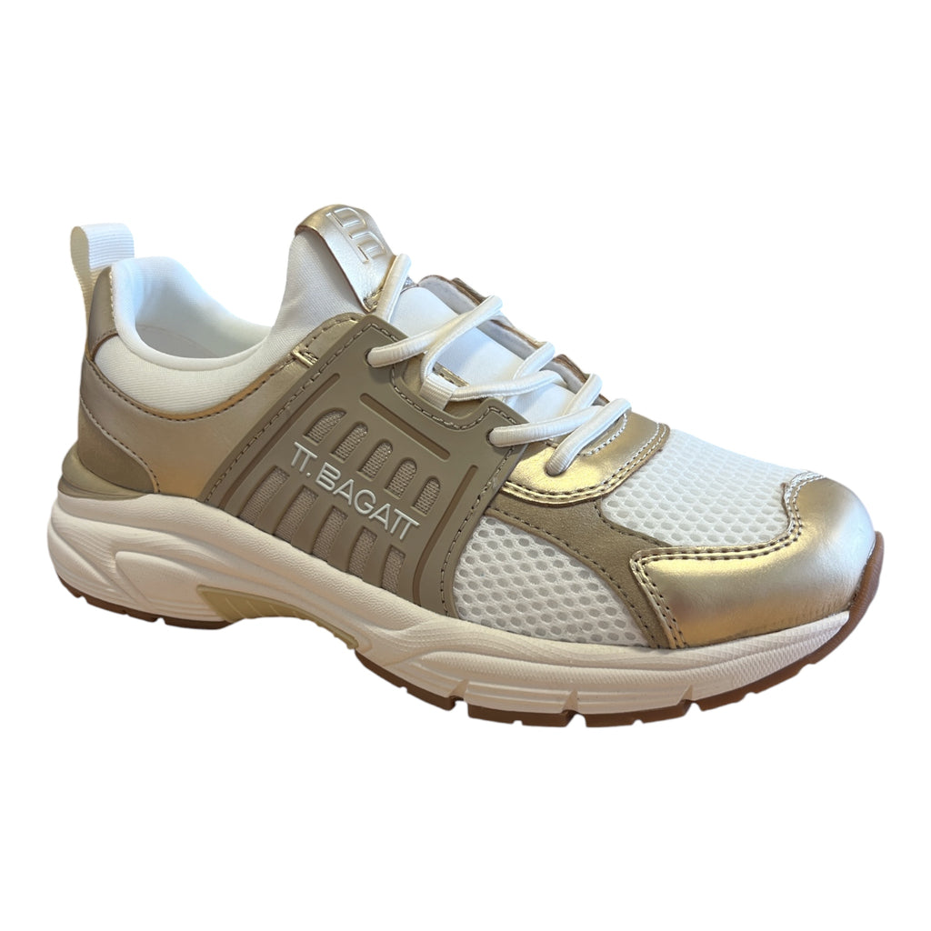 Bagatt Marcia Beige and Gold Trainers