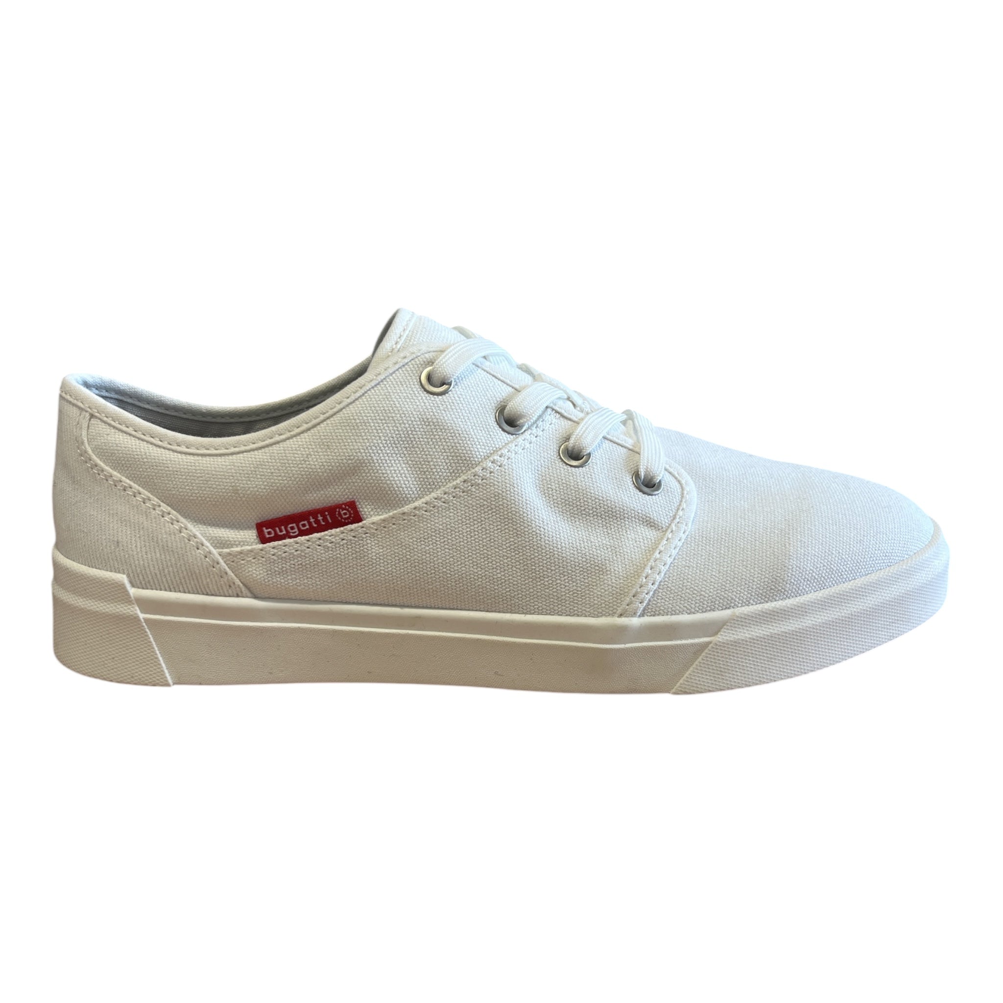 Bugatti Gumbo White Canvas Shoes