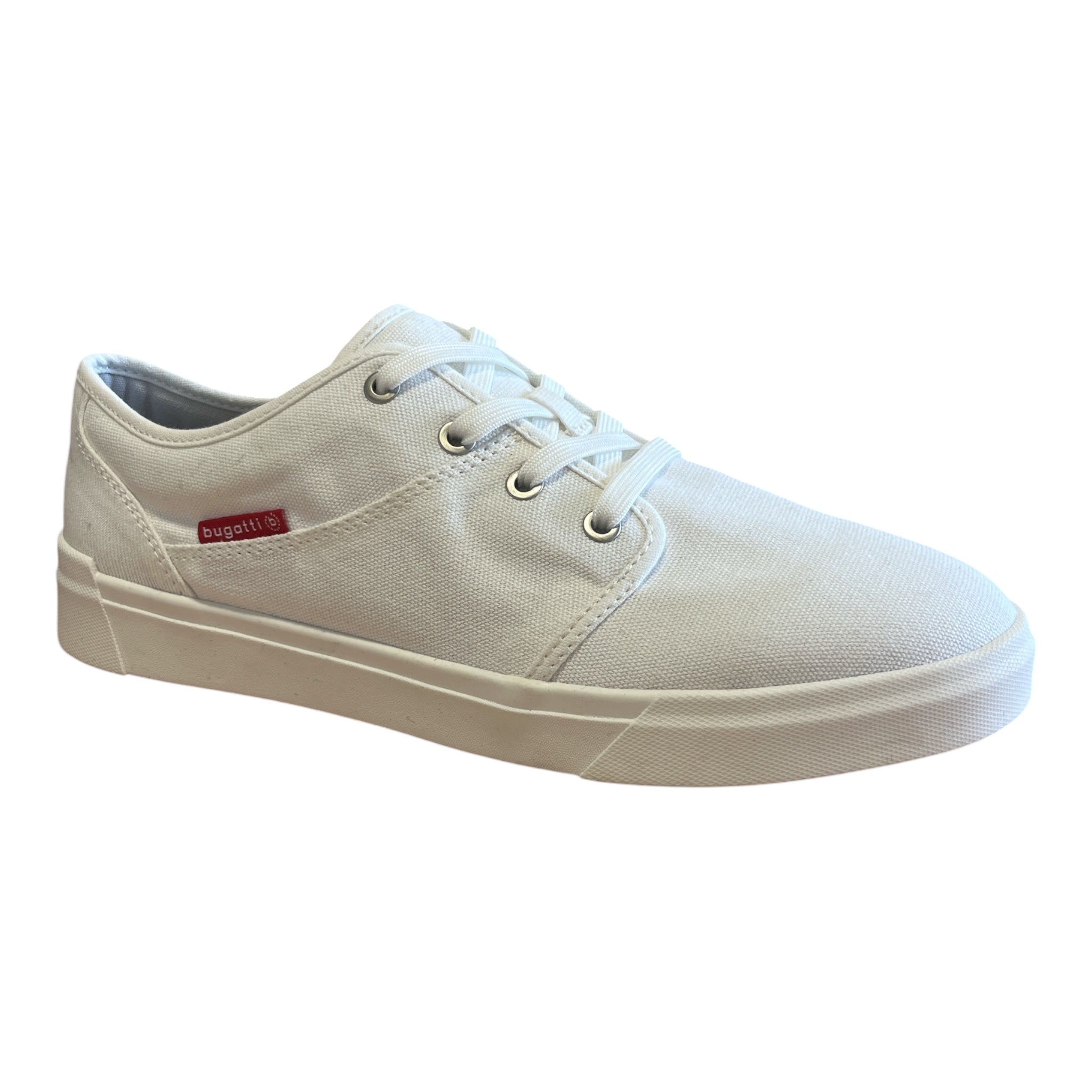 Bugatti Gumbo White Canvas Shoes