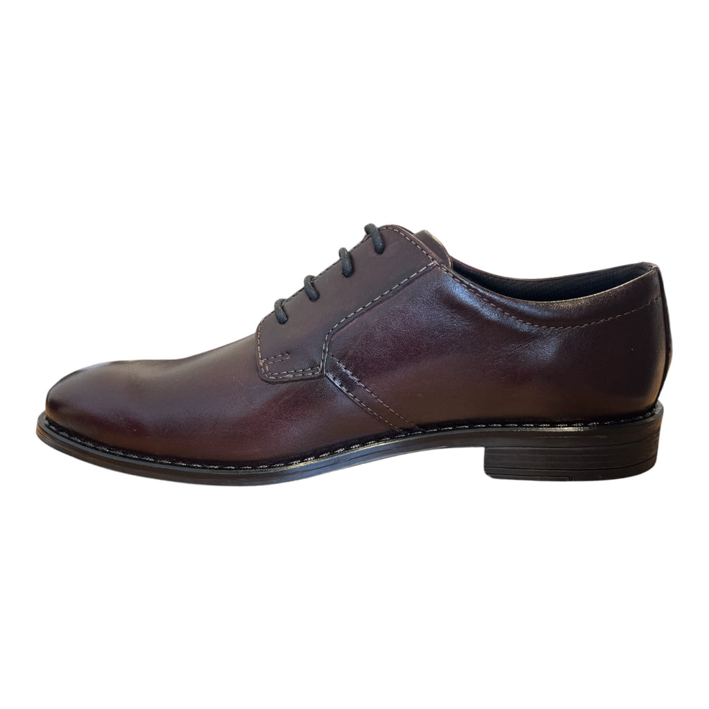 Bugatti Amros Mens Bordo Leather Lace-Up Shoes