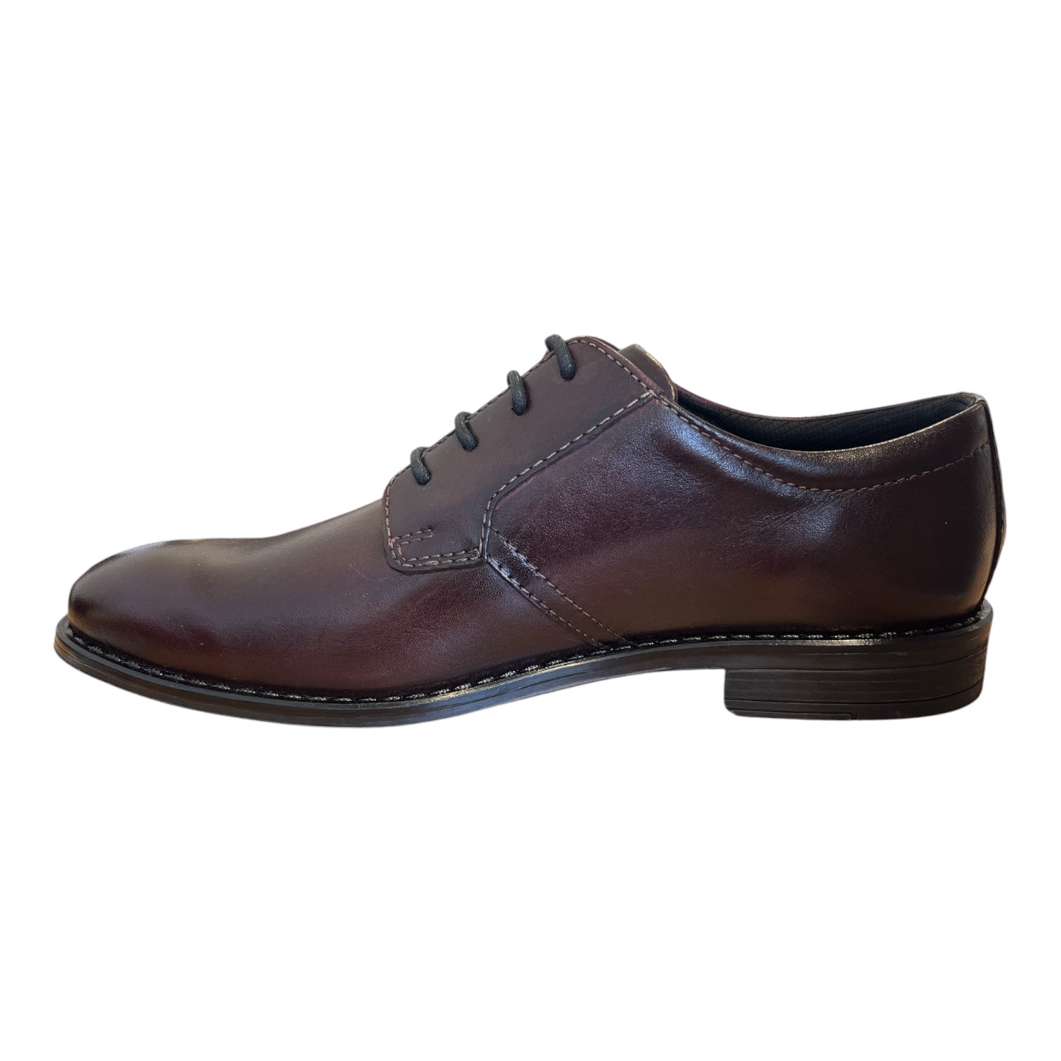 Bugatti Amros Mens Bordo Leather Lace-Up Shoes