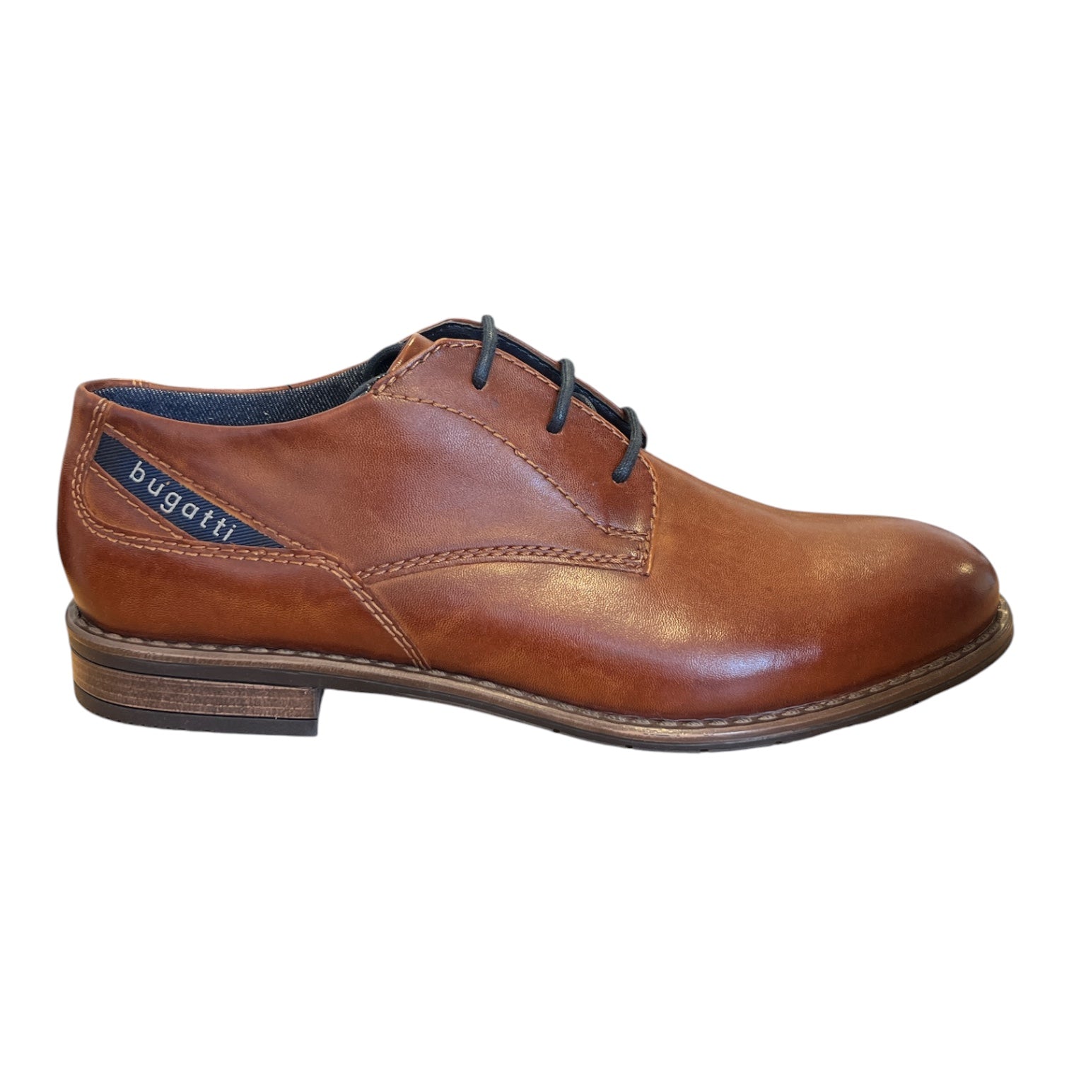Bugatti Lerio Comfort Tan Lace-Up Shoes