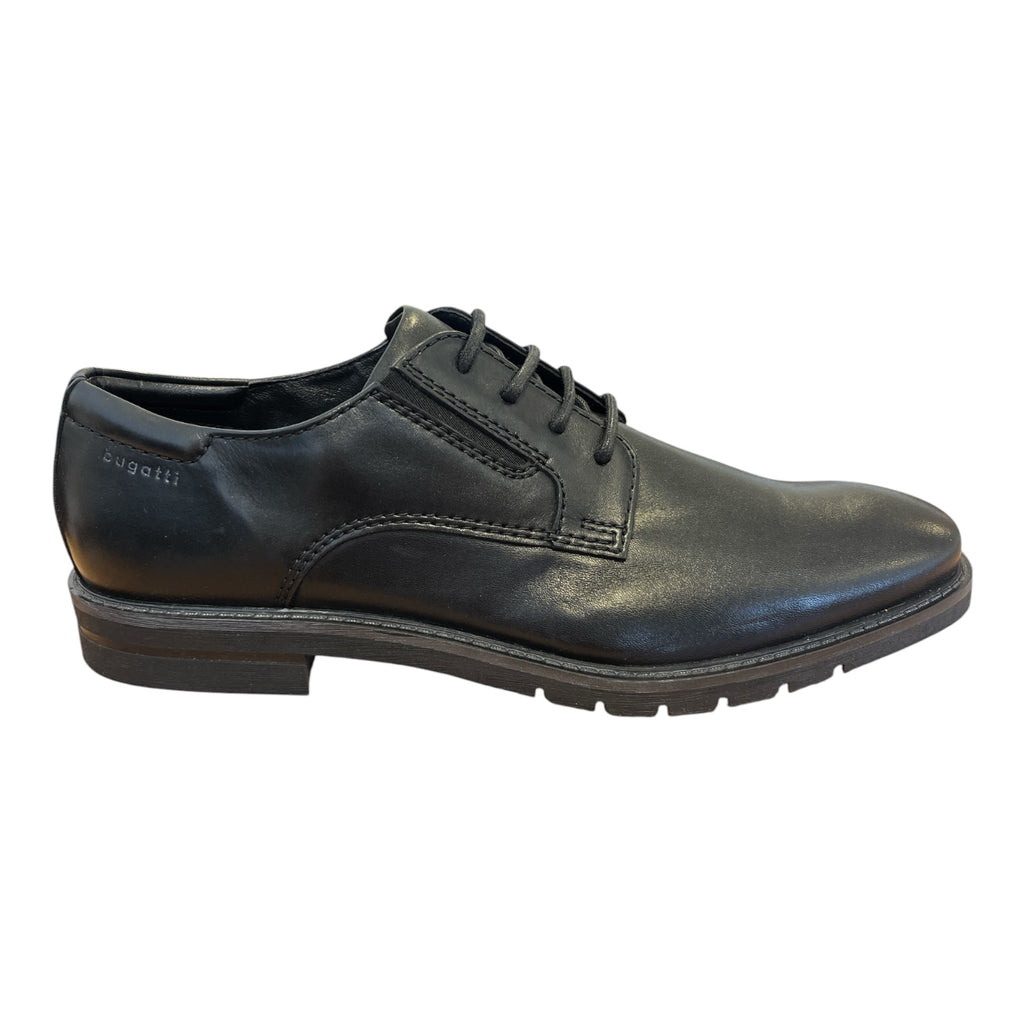 Bugatti Mero Black Leather Lace-Up Shoes
