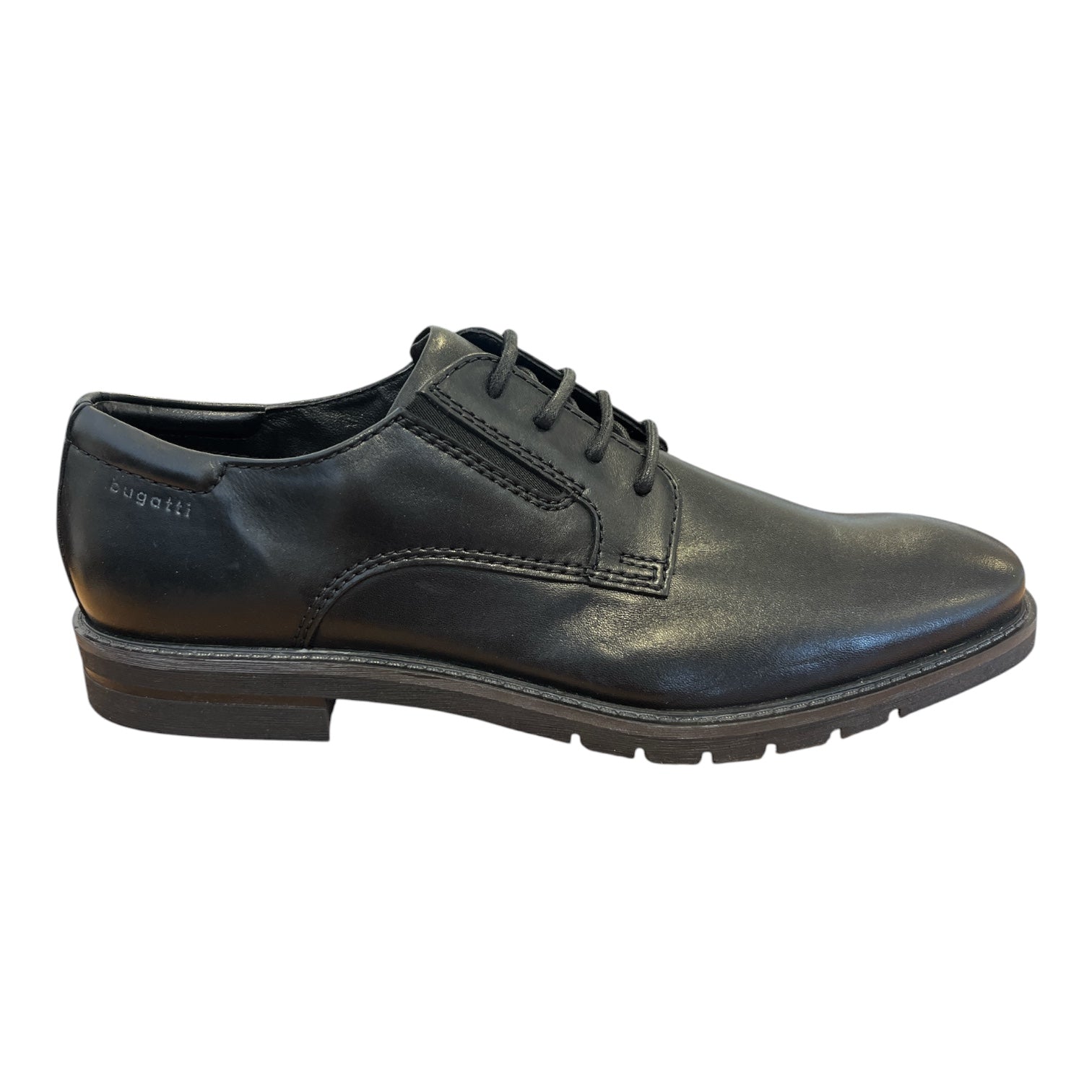 Bugatti Mero Black Leather Lace-Up Shoes