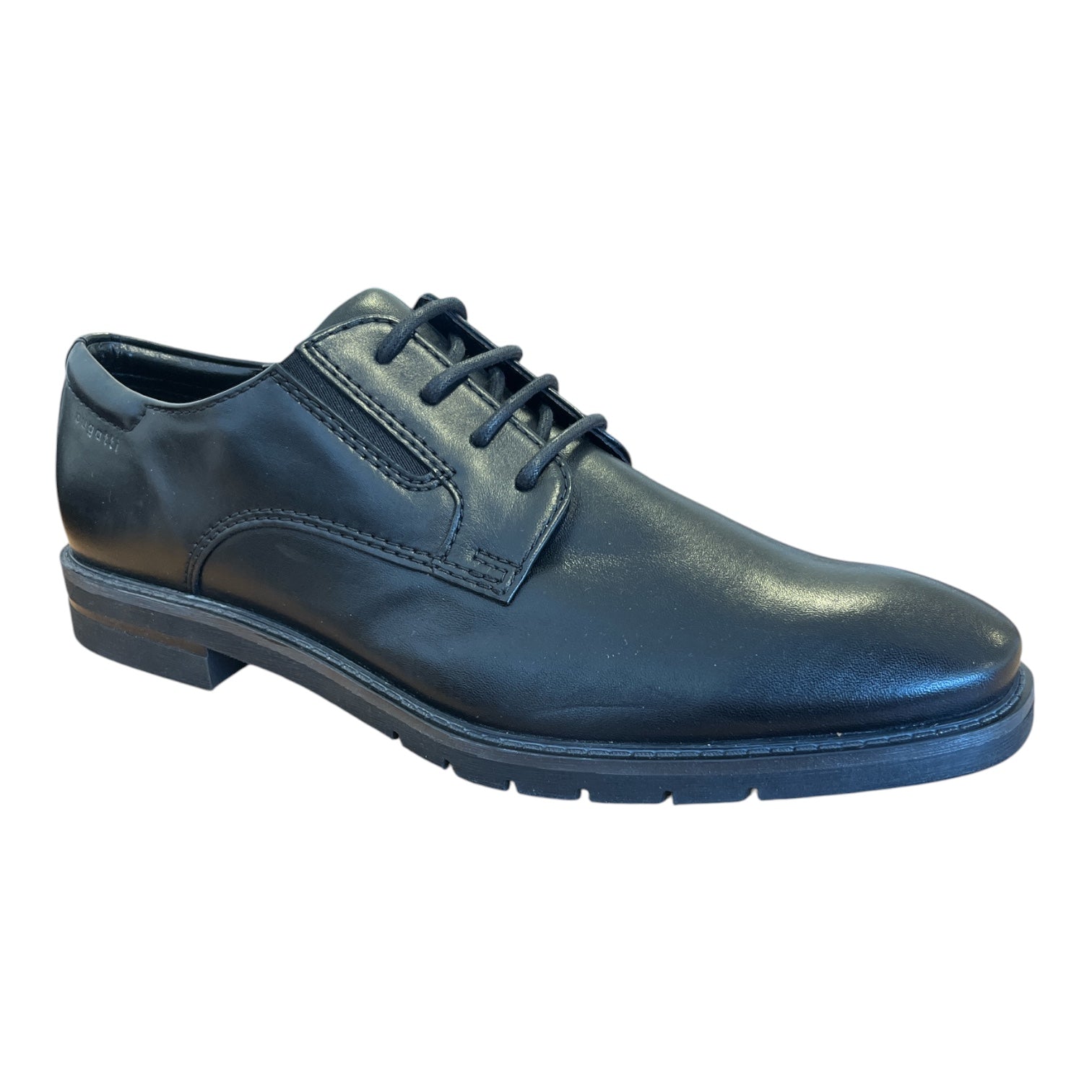 Bugatti Mero Black Leather Lace-Up Shoes