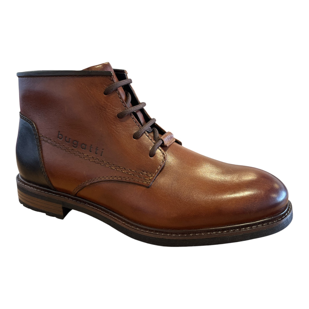 Bugatti Mosta Tan Letaher Lace-Up Boots