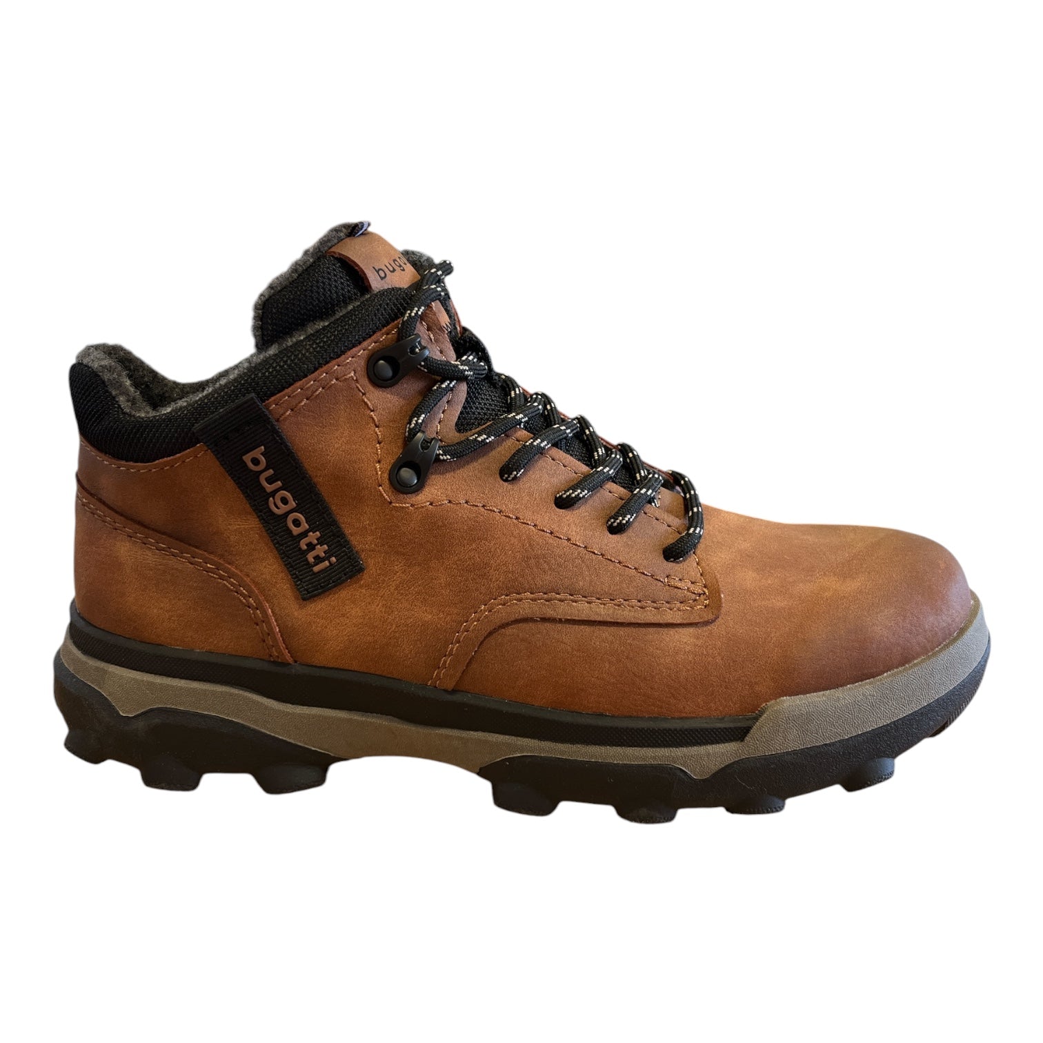 Bugatti Galio Tan Lace-Up Casual Boots