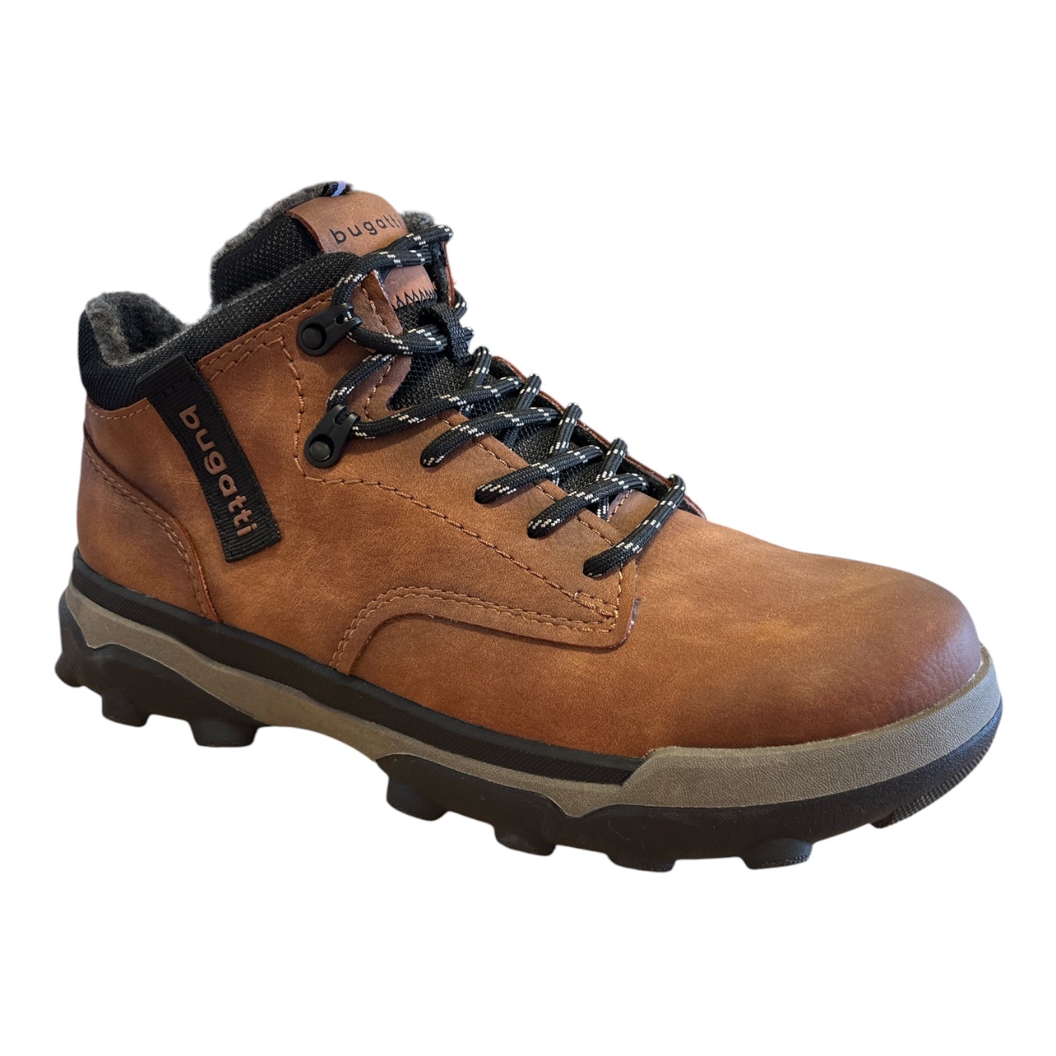 Bugatti Galio Tan Lace-Up Casual Boots
