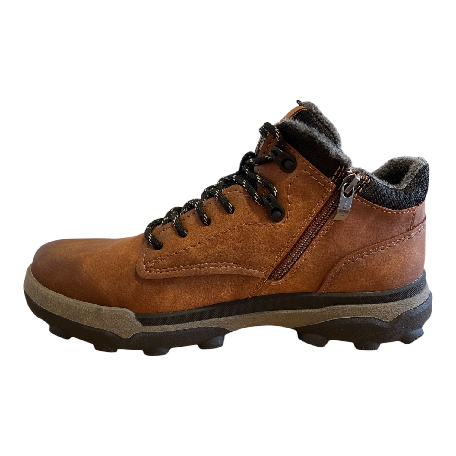 Bugatti Galio Tan Lace-Up Casual Boots