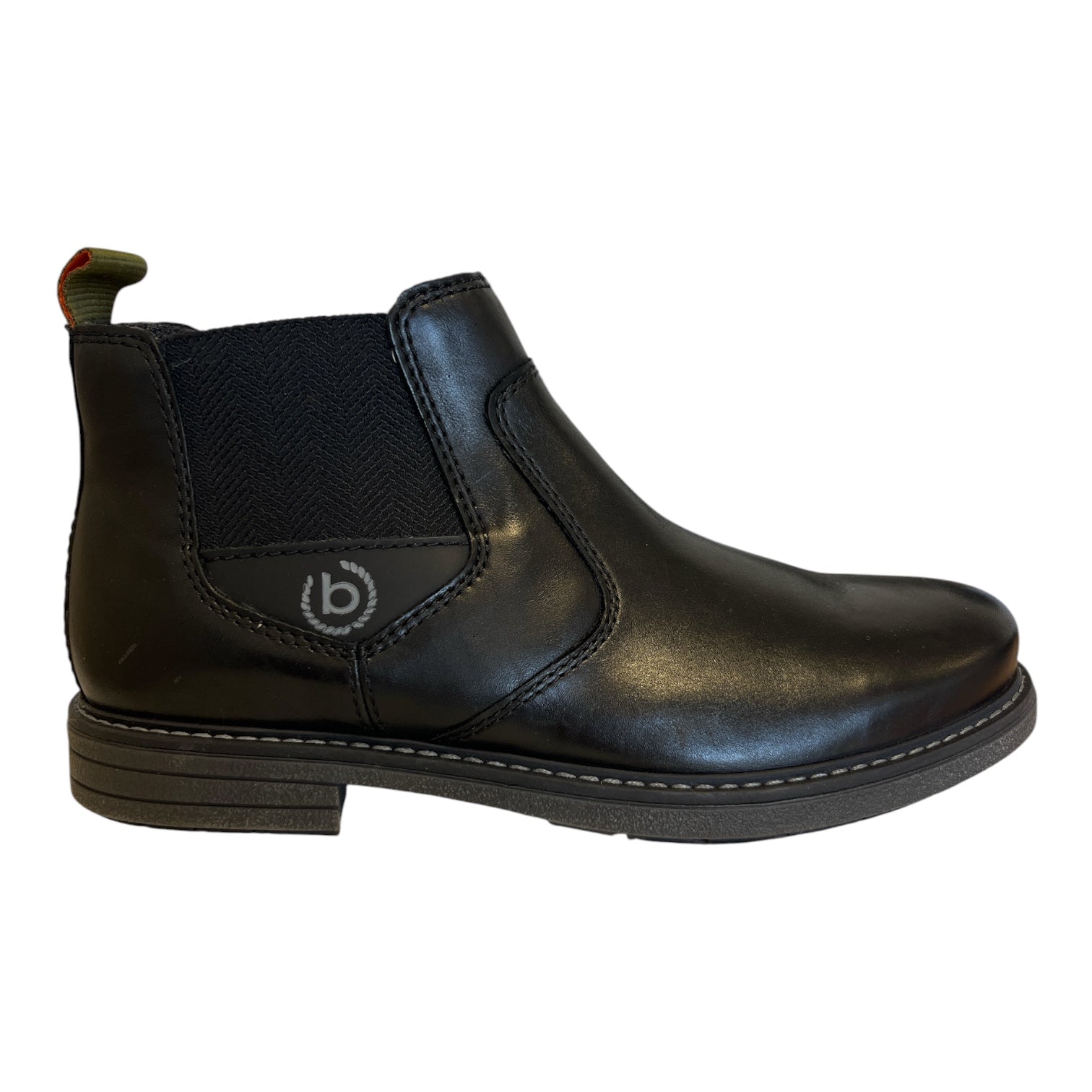 Bugatti Raga Black Leather Chelsea Boots