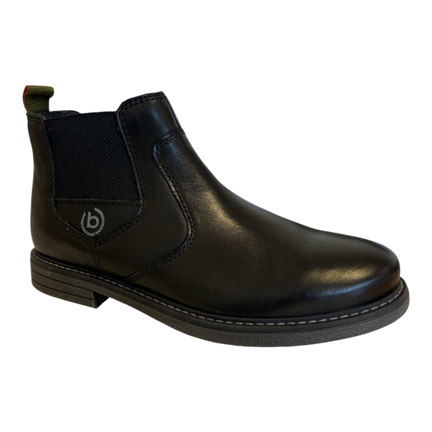 Bugatti Raga Black Leather Chelsea Boots