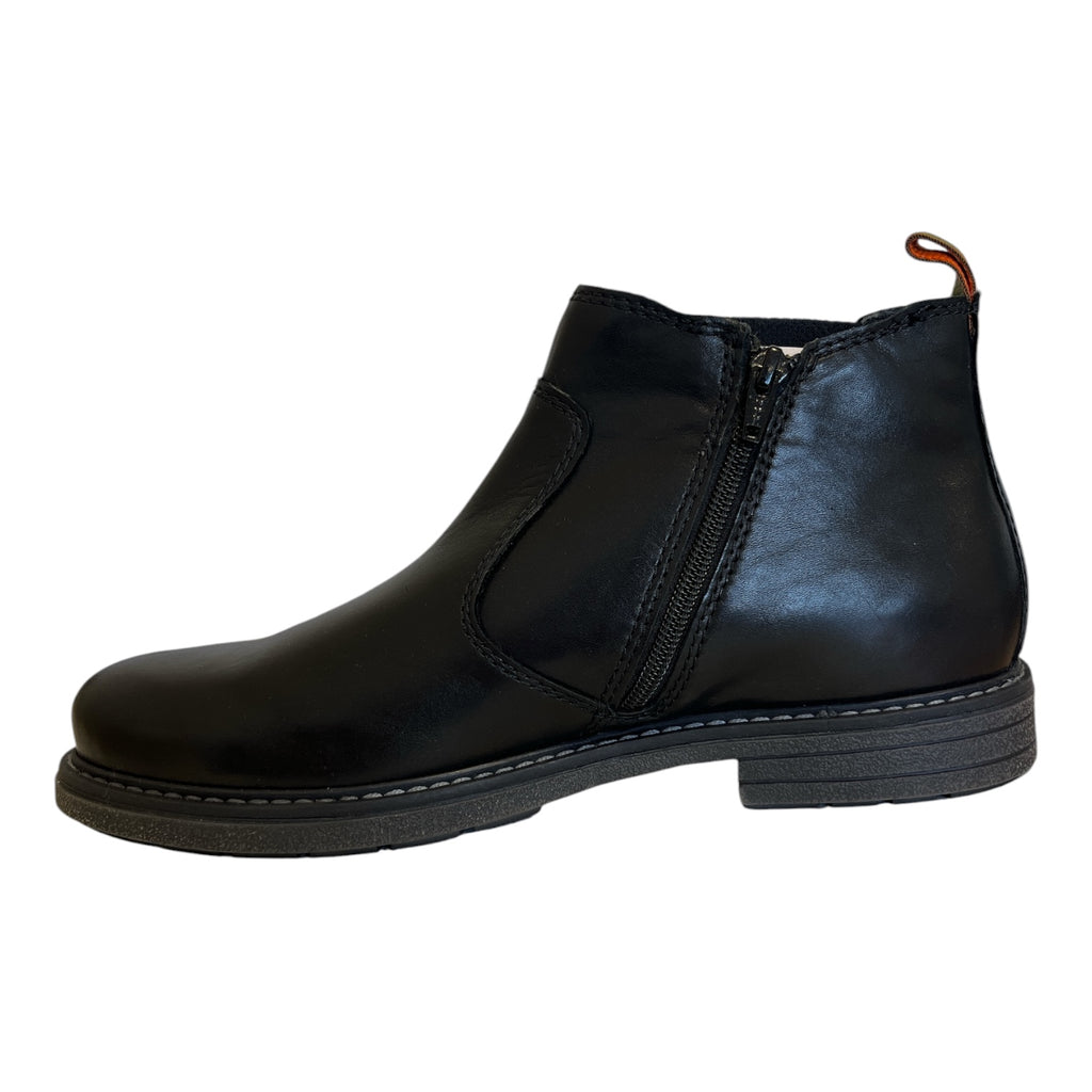 Bugatti Raga Black Leather Chelsea Boots