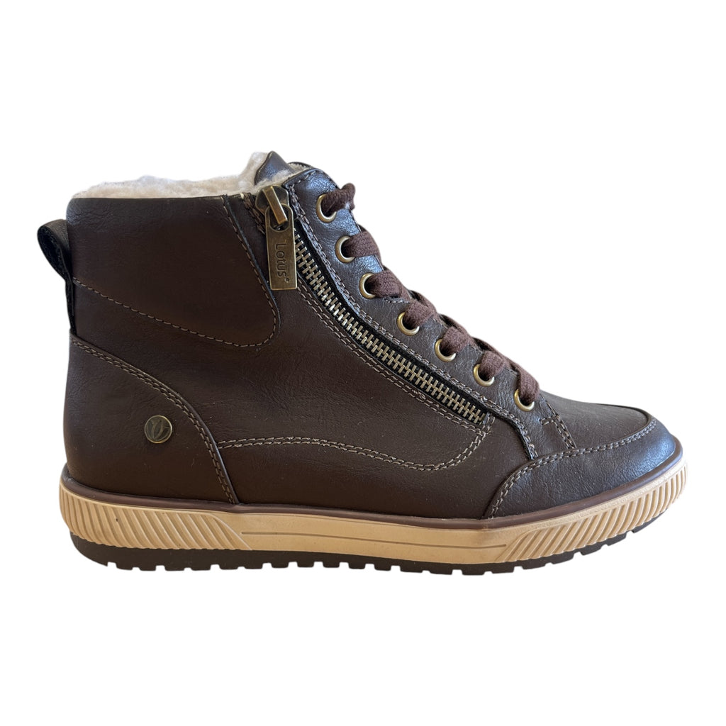Lotus Fleur Brown Casual Ankle Boots