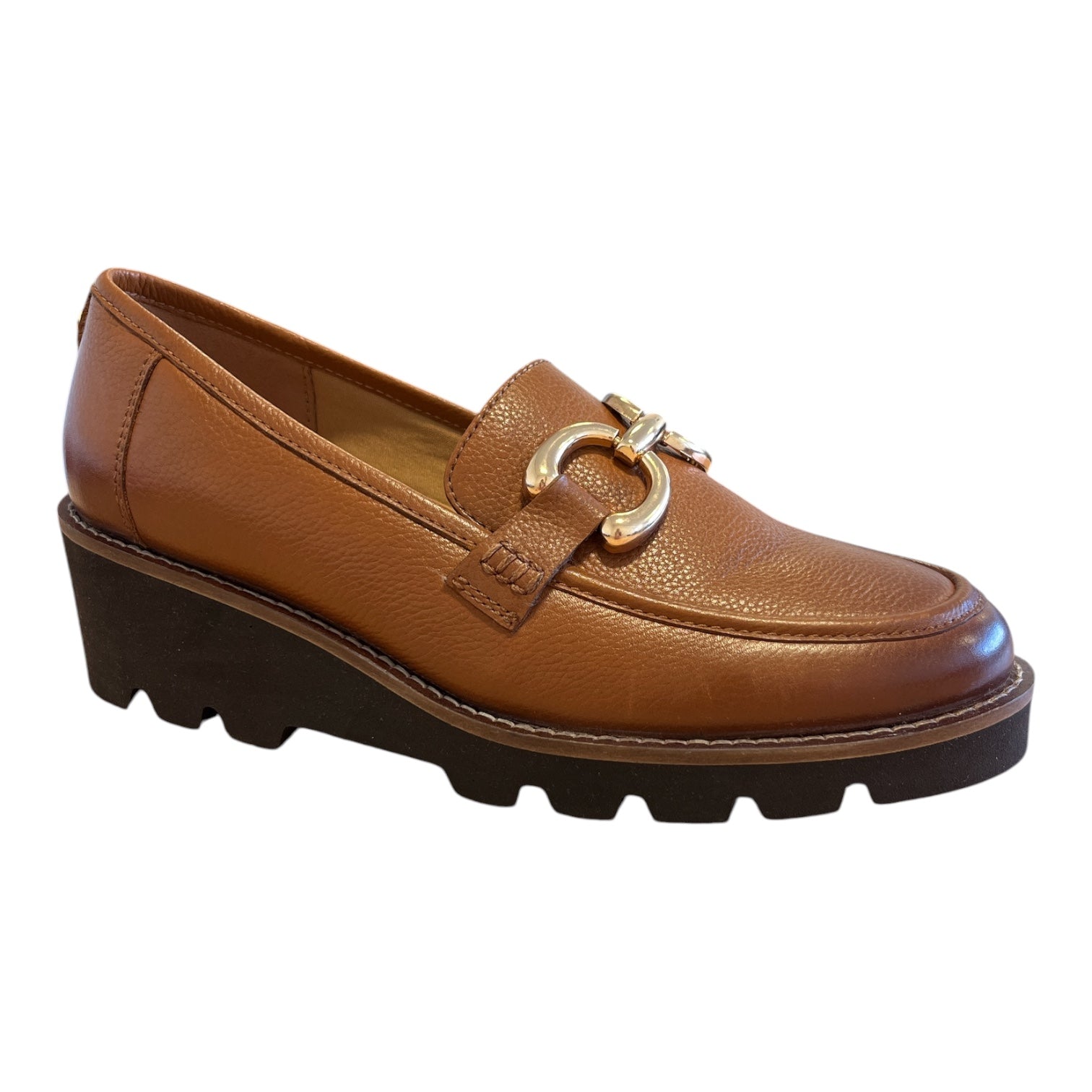 Lotus Maren Tan Wedge Loafers