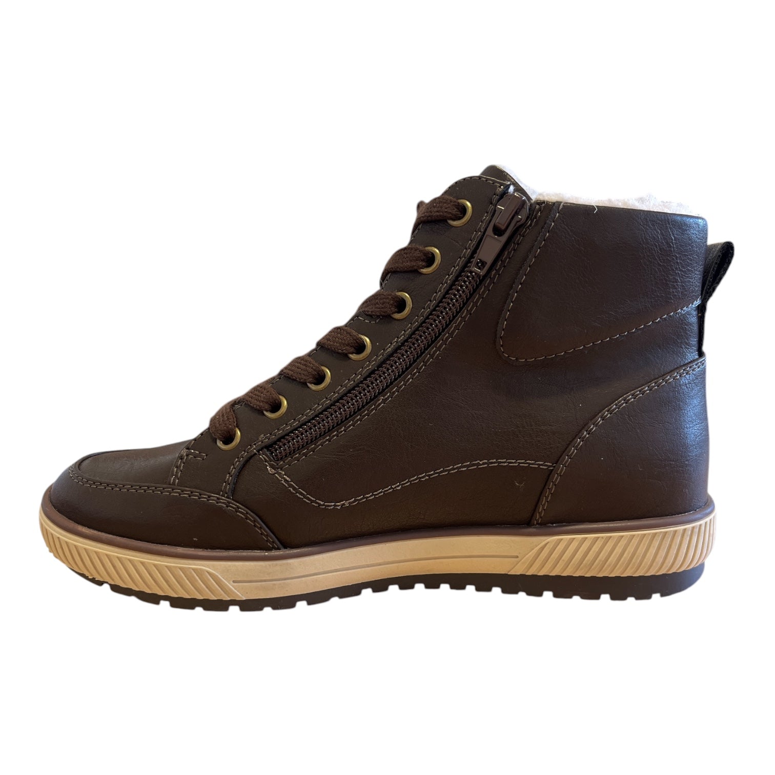 Lotus Fleur Brown Casual Ankle Boots