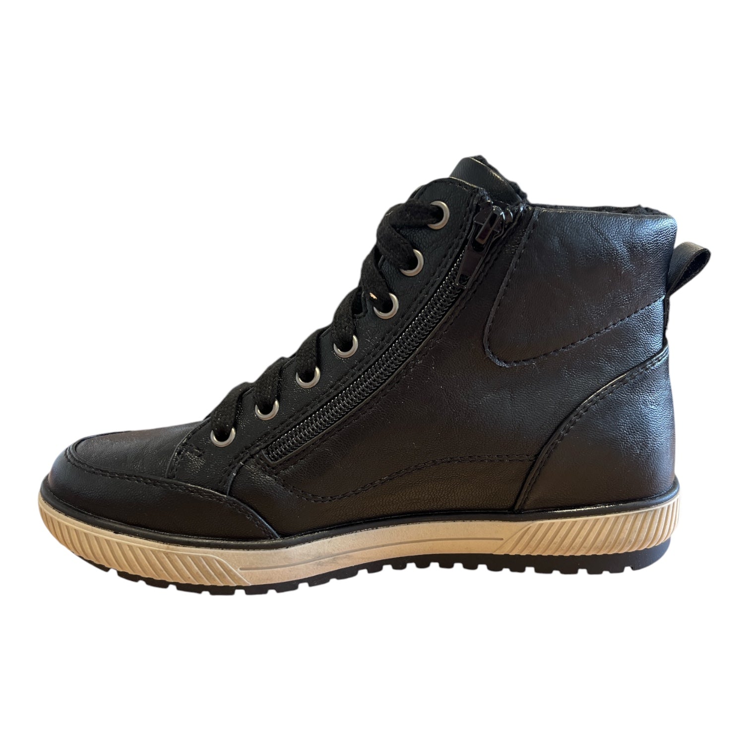 Lotus Fleur Black Casual Ankle Boots