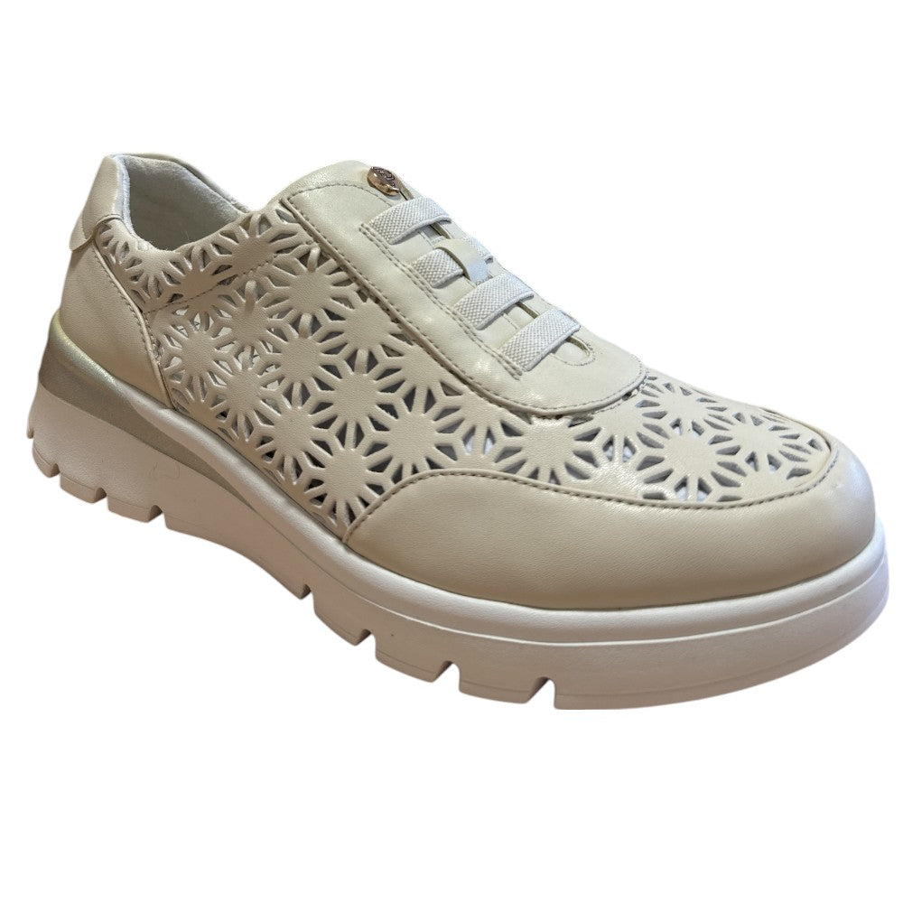 Pitillos 11.090 Beige Leather Slip On Casual Shoes