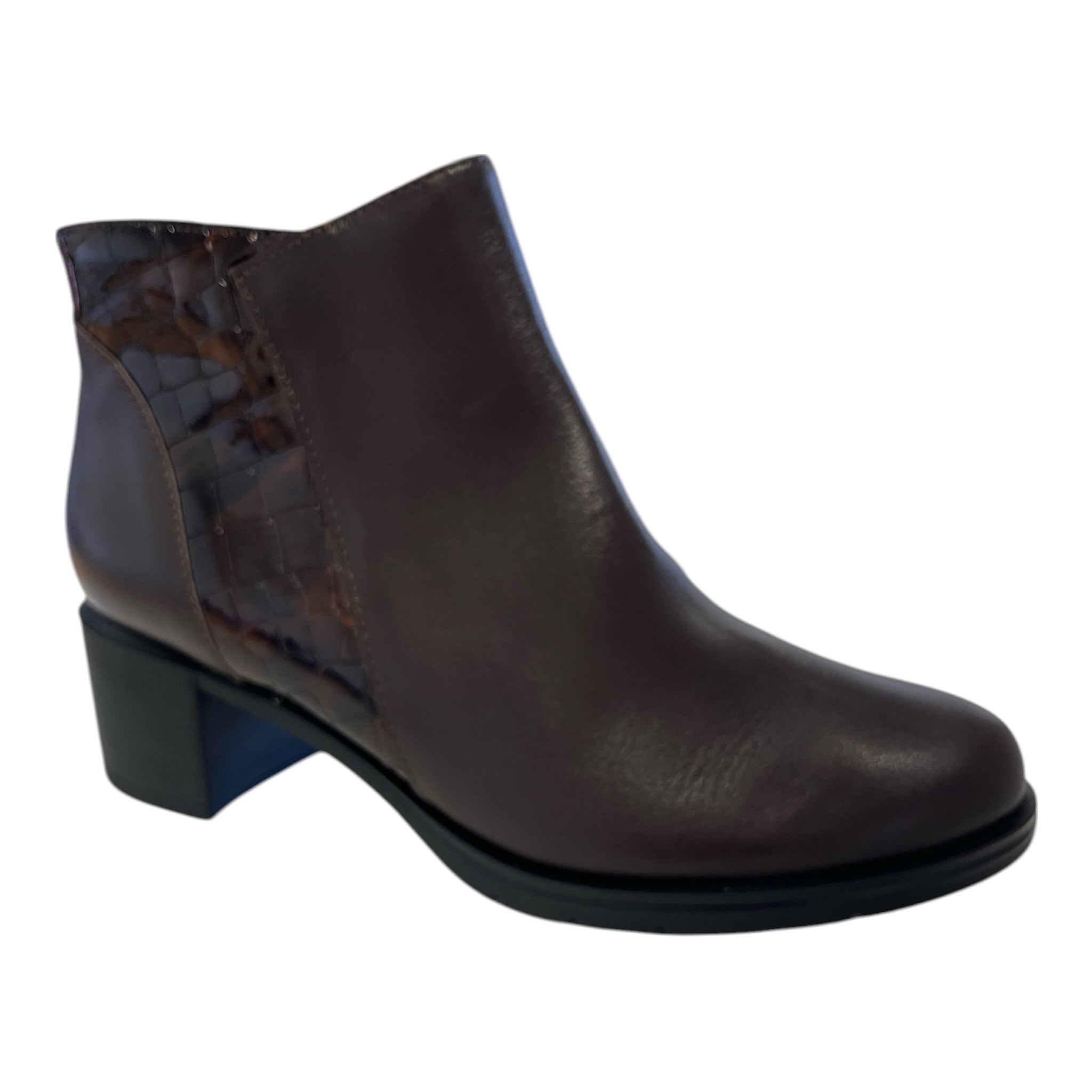 Pitillos Brown Leather Heeled Ankle Boots 11.624