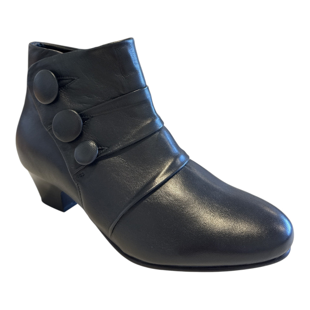 Lotus Prancer Navy Leather Ankle Boots