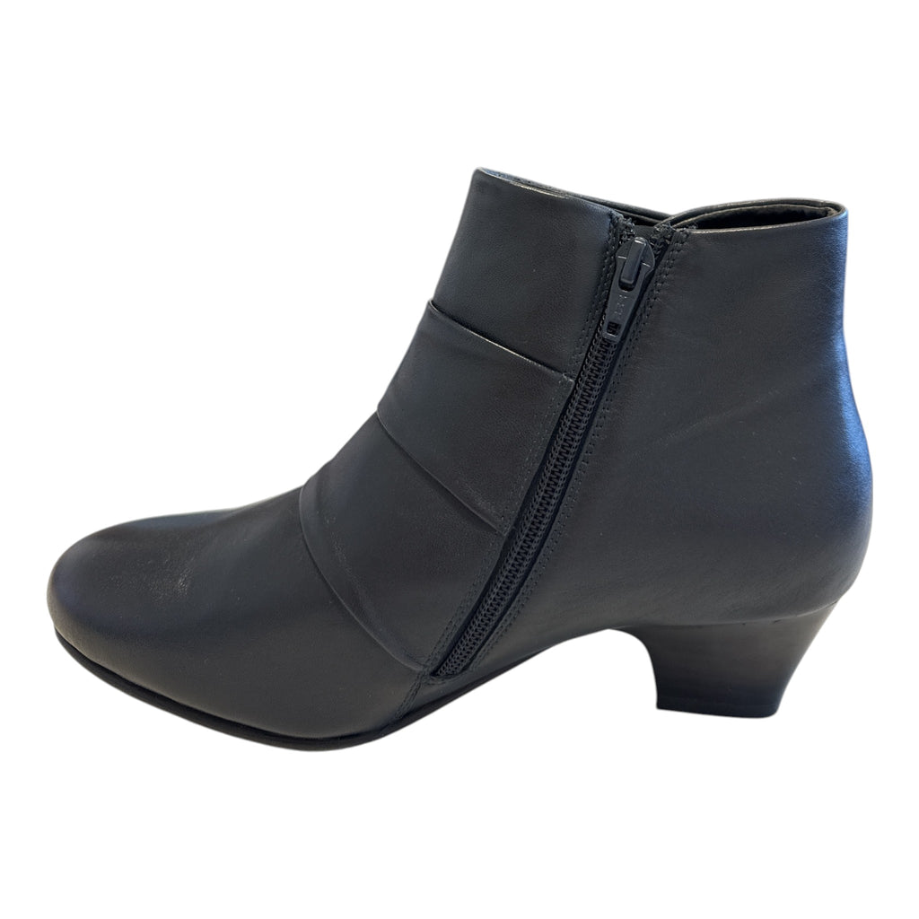 Lotus Prancer Navy Leather Ankle Boots