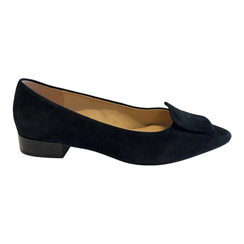 Lotus Quinn Black Low Heeled Court Shoes