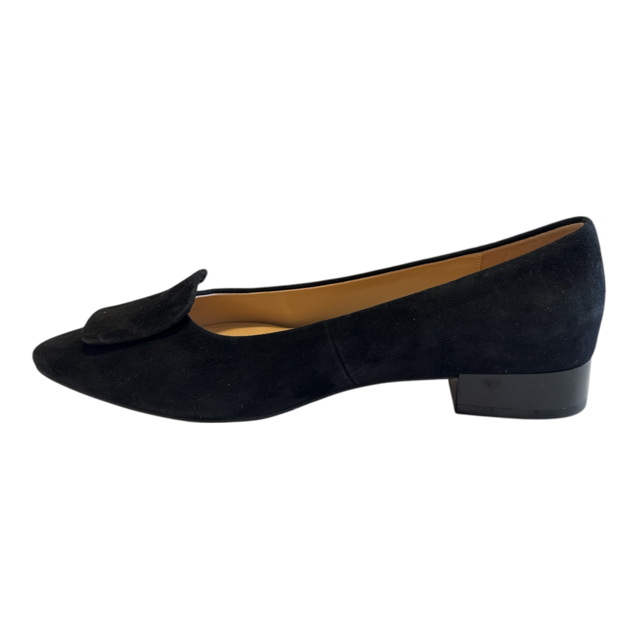 Lotus Quinn Black Low Heeled Court Shoes