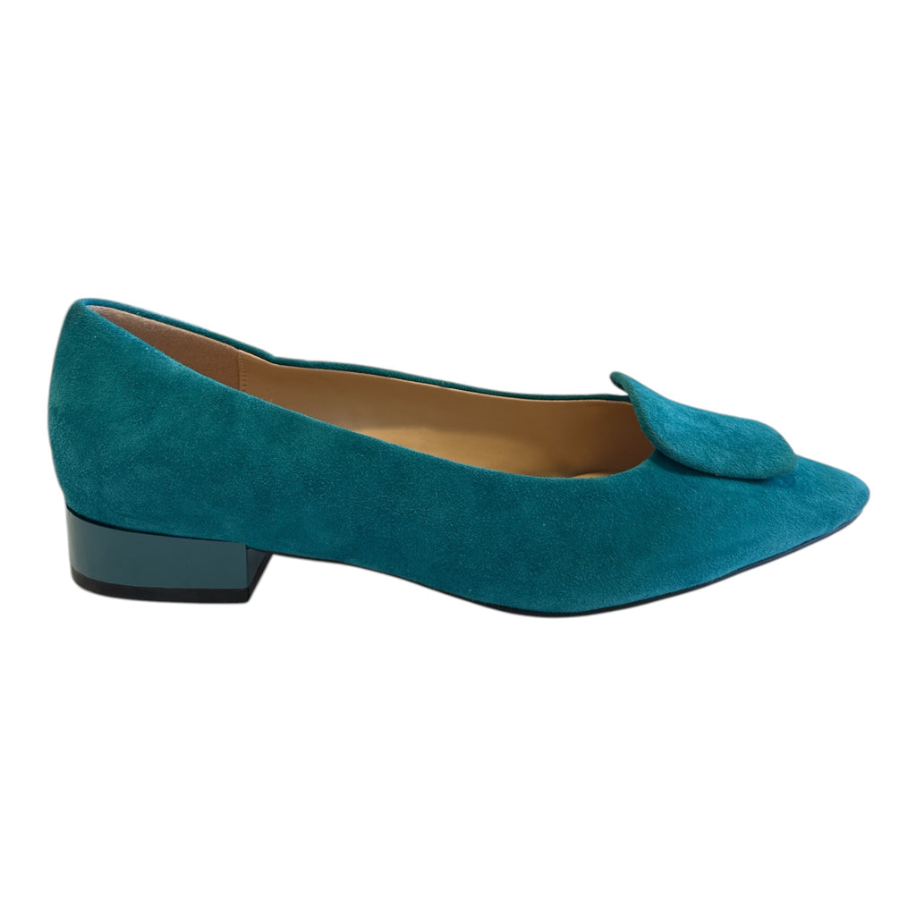 Lotus Quinn Teal Low Heeled Court Shoes