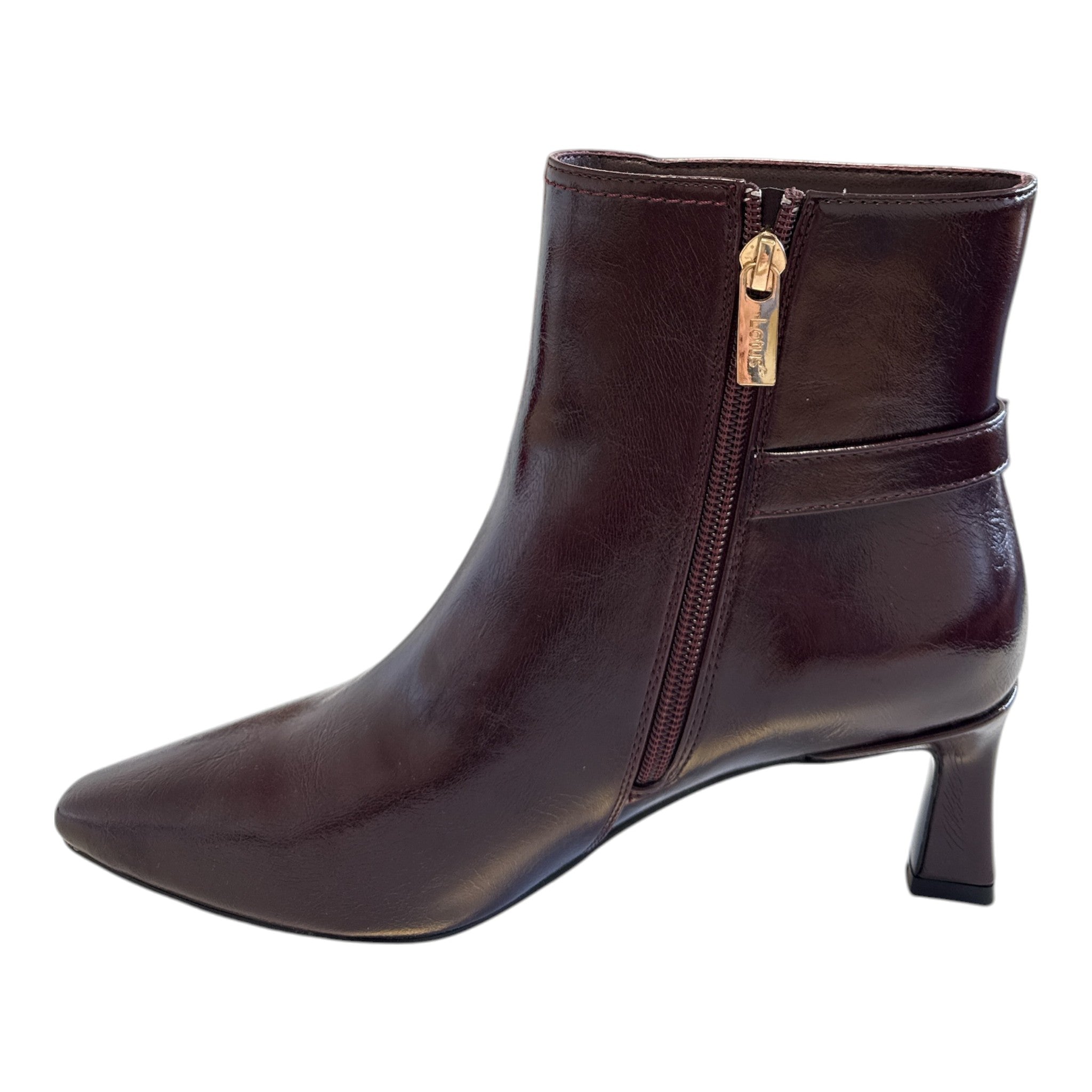 Lotus Ripley Bordo Heeled Ankle Boots