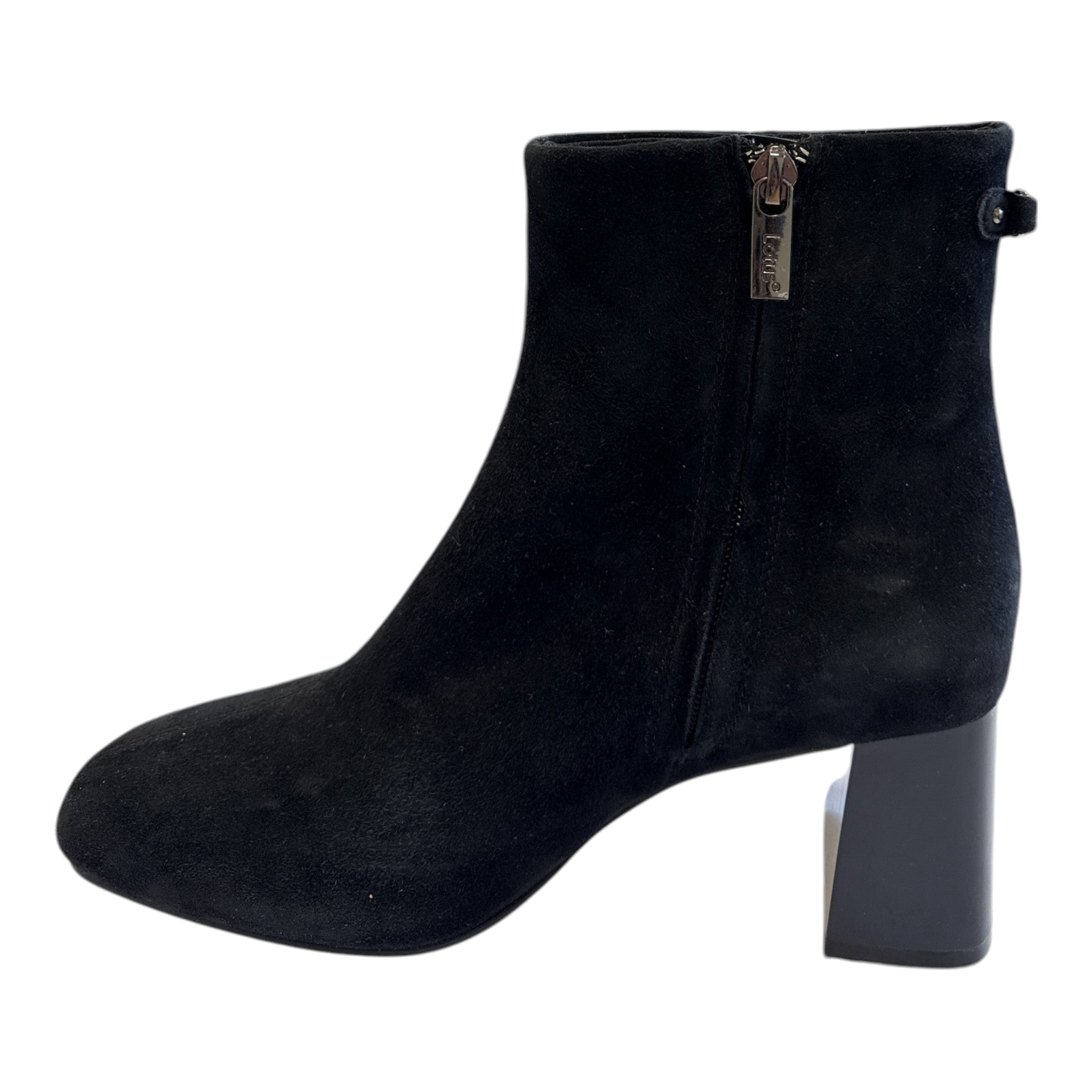 Lotus Romy Black Suede Ankle Boots