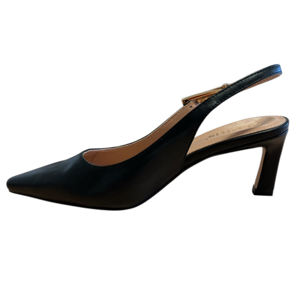 Lotus Sharon Black Slingback Court  Shoes
