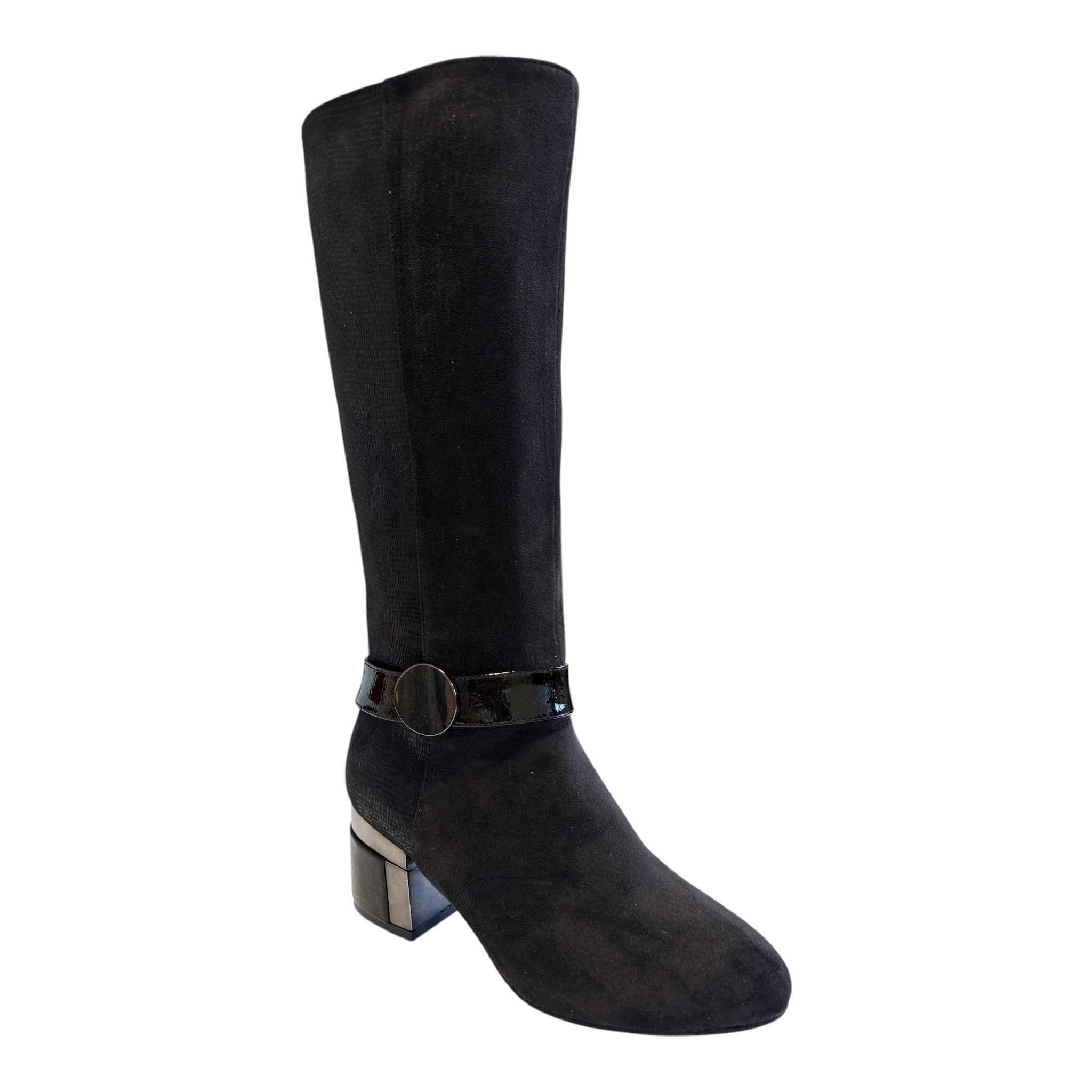 Lotus Solia Black Knee-High Boots