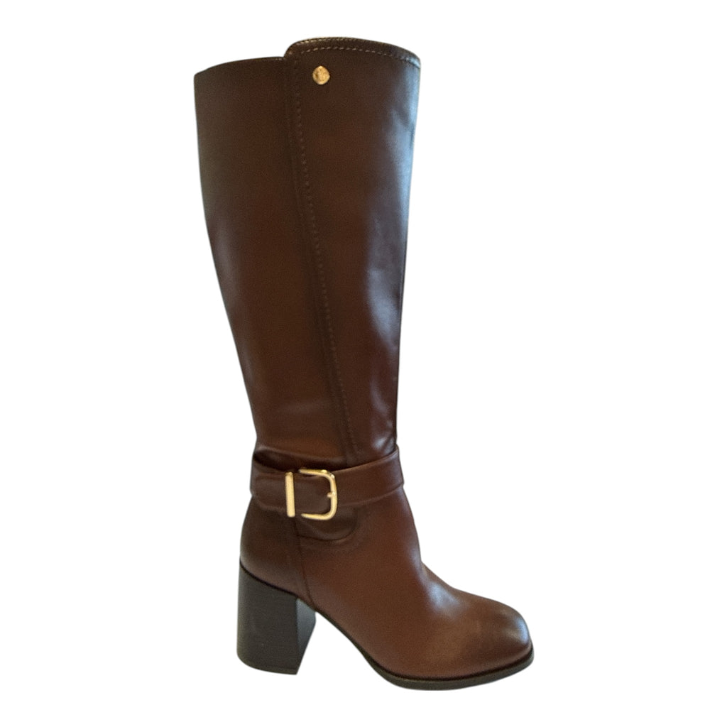 Lotus Storm Tan Heeled Knee-High Boots